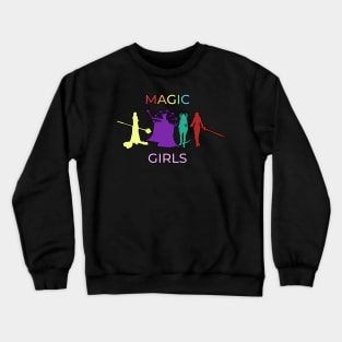 Magic Girls Colorful Fantasy Design Crewneck Sweatshirt